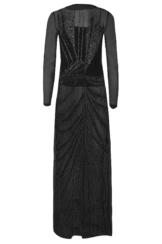 Weekend Bargains to Relish Long Sleeve Beaded Dress