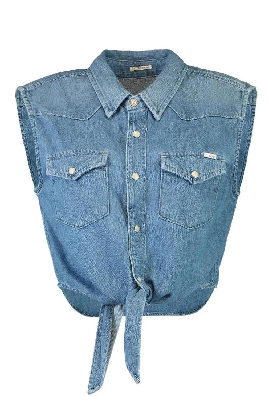 Huge Savings The Sleeveless Knotted Exes Top