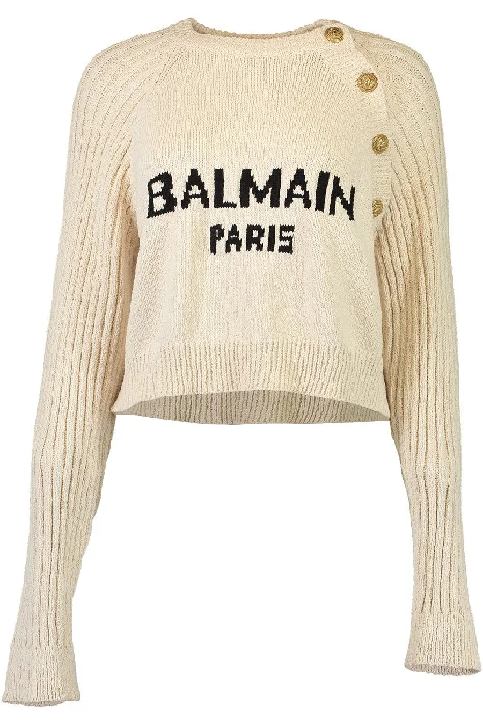 Hurry In Four Button Cropped Pullover