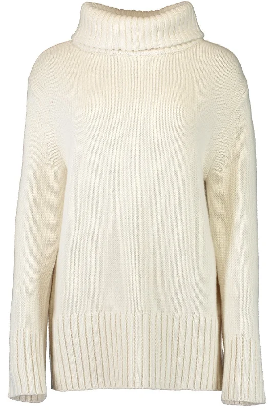 Instant Savings Oversized Turtleneck Pullover - Ivory
