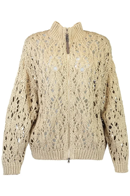 Stock Up Precious Zipper Pull Cardigan