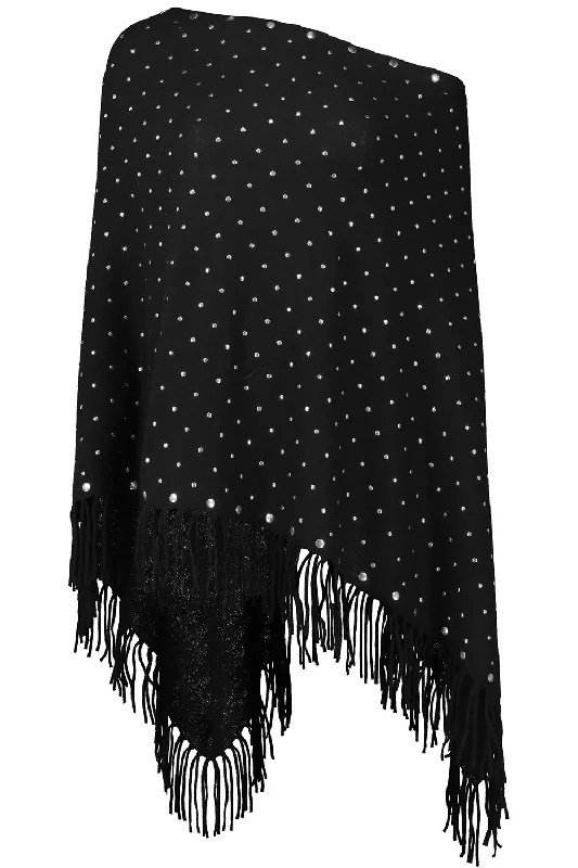 Weekend Bargains Galore Stud Fringe Ruana