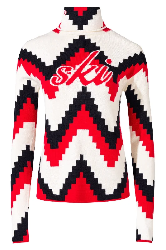 New Deal Chevron Sweater - Red