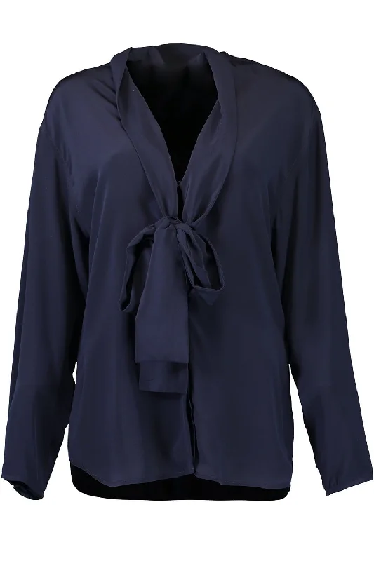 Super Discount V-Neck Scarf Blouse
