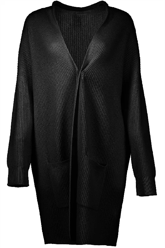 Epic Value OPEN LONG CARDIGAN - DEEP NIGHT