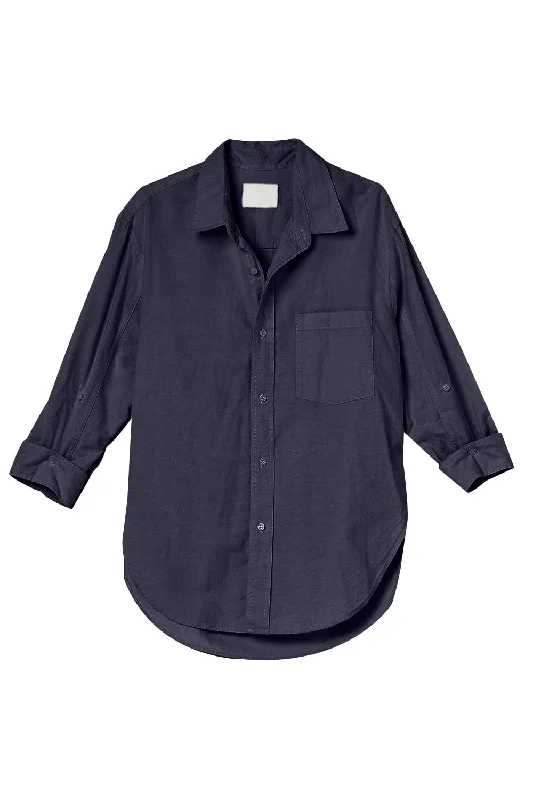 Weekend Bargains Await You Shrunken Kayla Shirt - Navy
