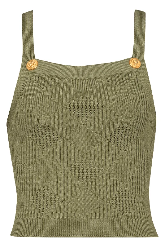 Epic Value Two Button Short Tank - Olive