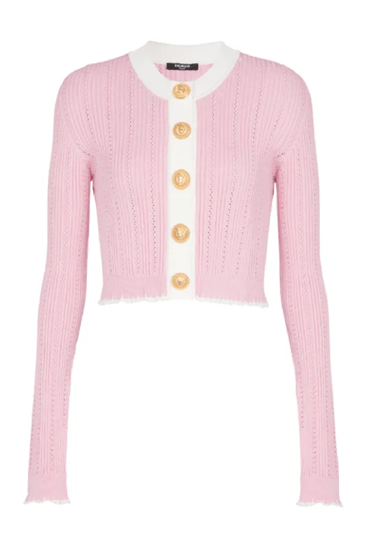 Weekend Bargains Await You Round Neck Cropped Cardigan