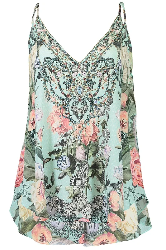 Big Deal V Neck Cami - Petal Promise Land