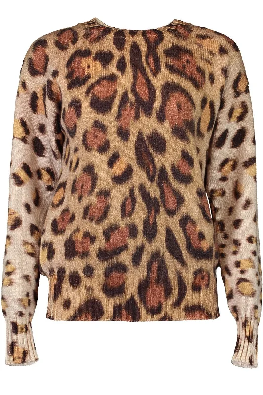 Act Now Long Sleeve Jaguar Printed Pullover