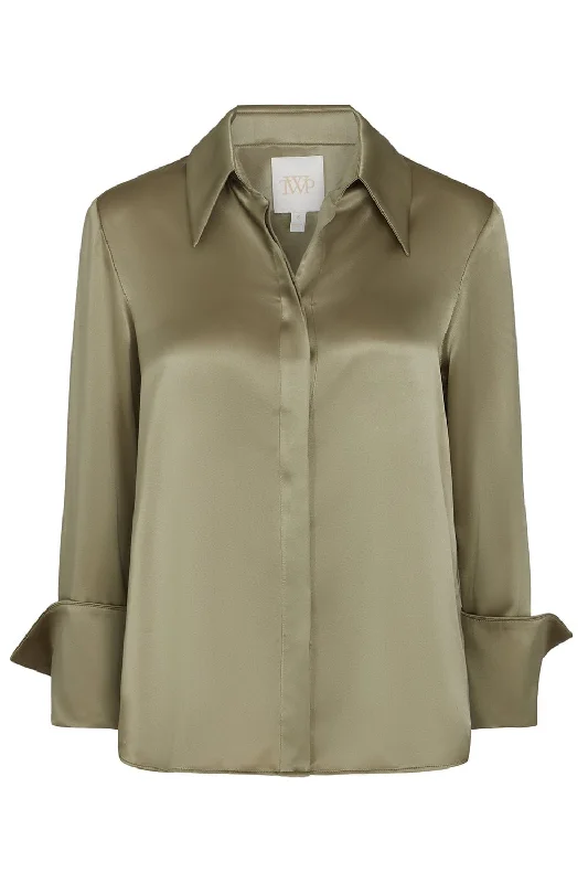 Weekend Offers That Shine Object Of Affection Blouse - Sage