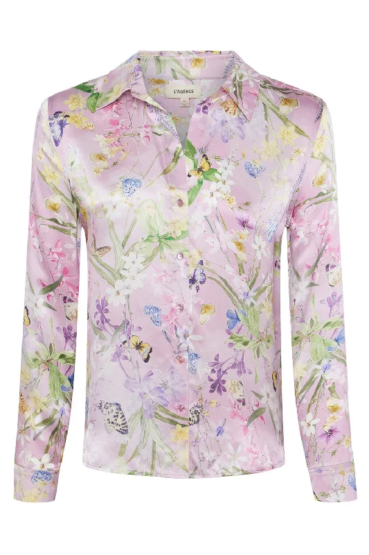Weekend Savings Delight Tyler Blouse - Lilac Snow Botanical Butterfly