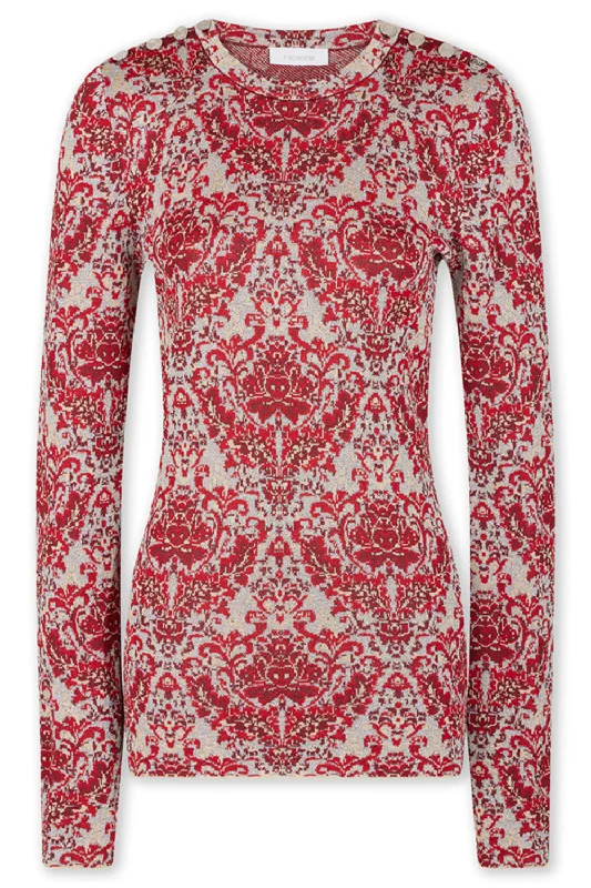 Weekend Bargains Galore LONG SLEEVE PAISLEY TOP