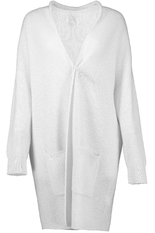 Don't Miss Out OPEN LONG CARDIGAN - FLEUR DE SEL