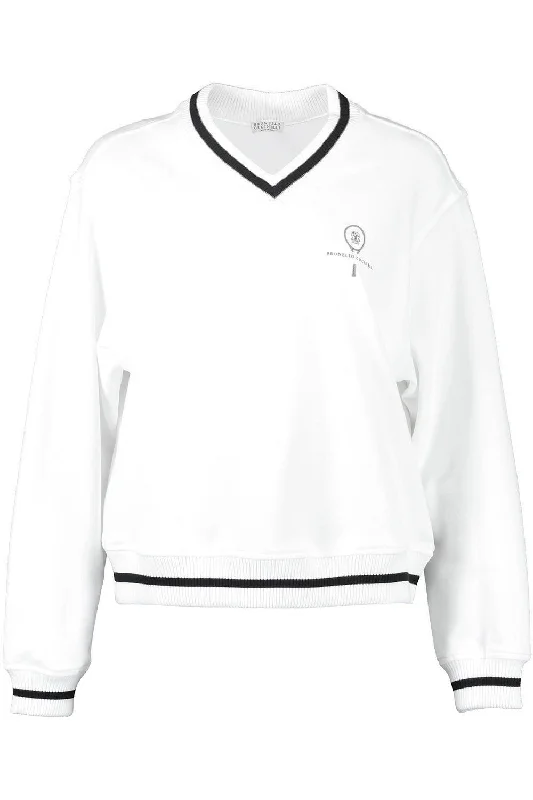 Weekend Savings Bonanza Logo Embroidered Vneck Pullover