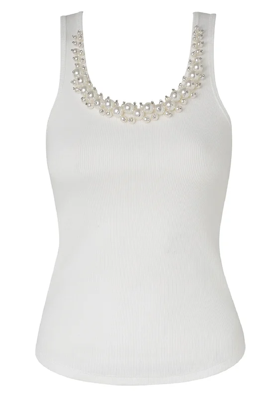 Weekend Offers That Impress Crush Embellished Scoop Neck Tank