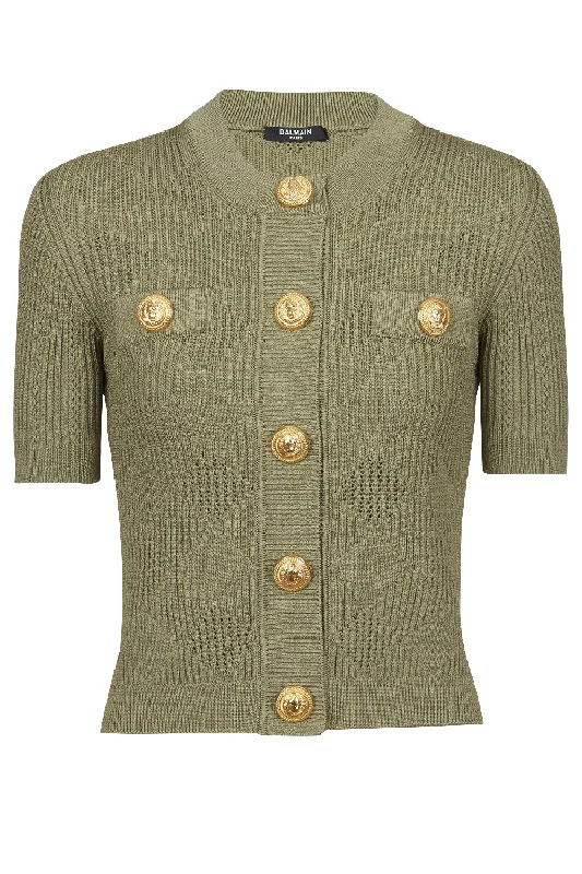 Fantastic Savings Short Sleeve Two Pocket Cardigan
