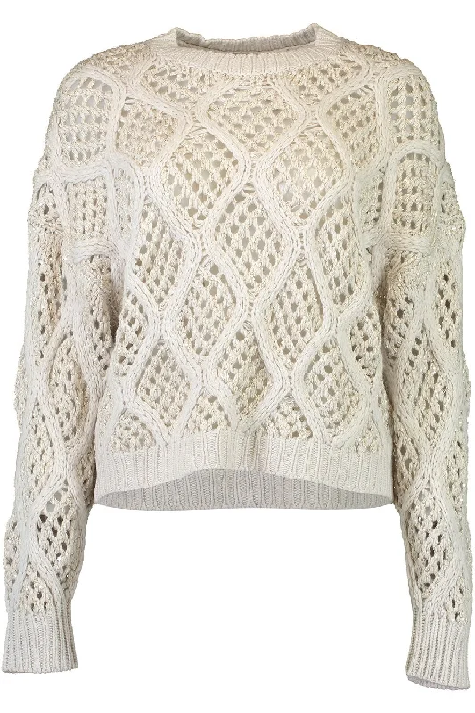 Weekend Offers You Can't Ignore Dazzling Net Cable Sweater