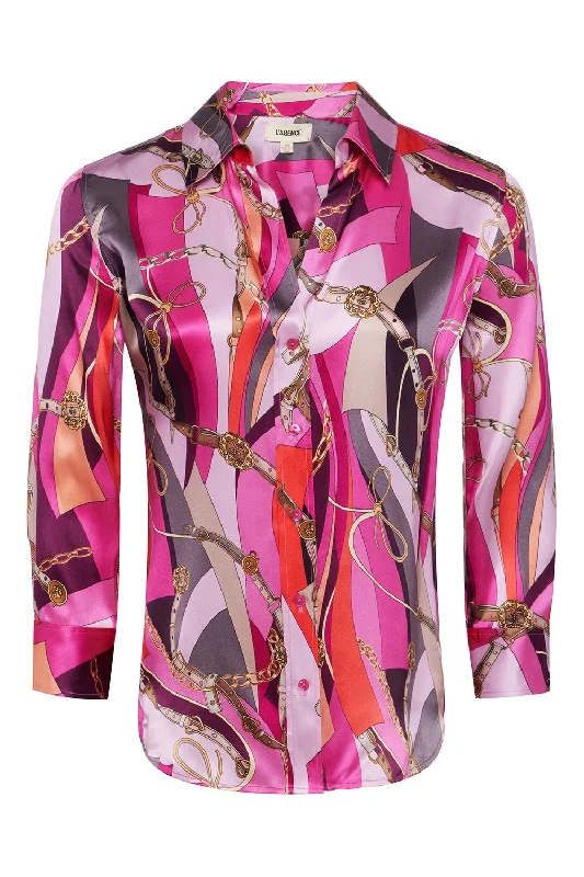 Early Access Dani Blouse - Pink Multi Buckle Swirl