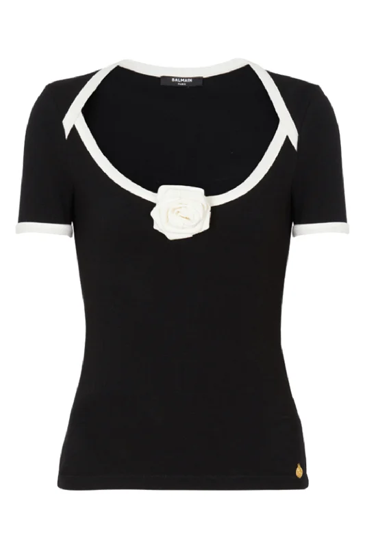 Weekend Offers That Impress Short Sleeve Rose Tee