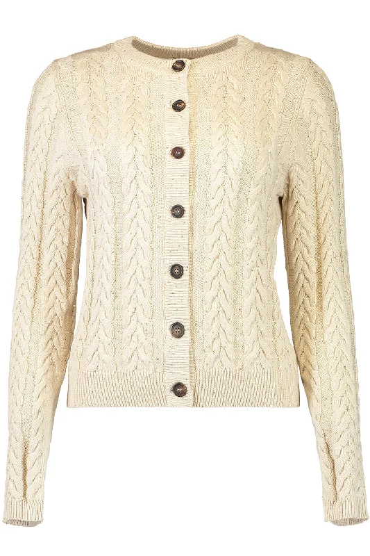 Weekend Deals That Please Dazzling Double Cable Cardigan
