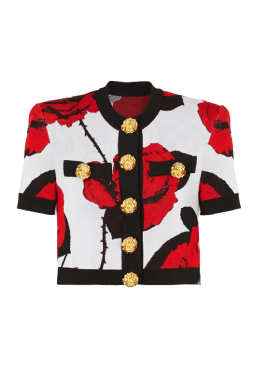 Weekend Bargains to Celebrate Cropped Floral Cardigan