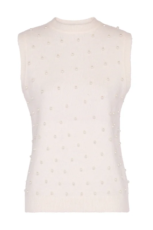 Weekend Bargains to Enjoy Illuminate Embellished Tank - Ivory