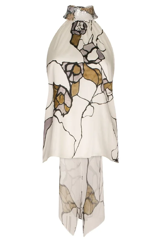 Mega Discount Geovanna Blouse - Ecru Marble