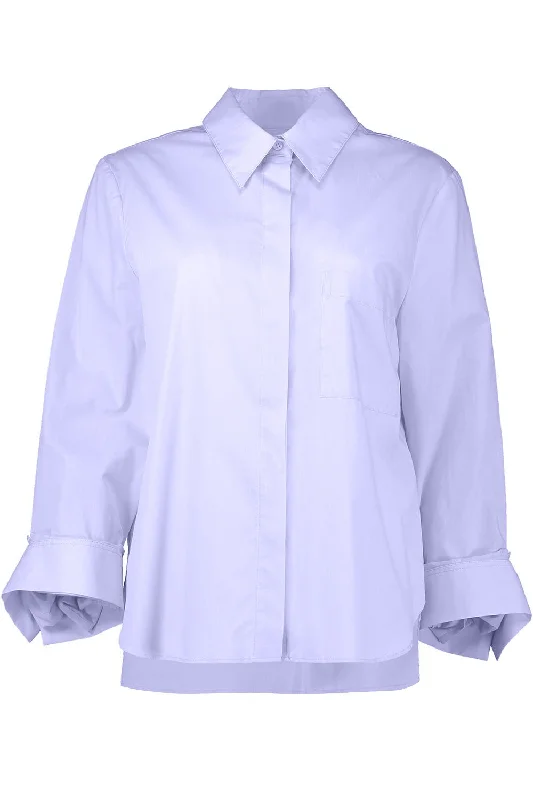 Weekend Deals to Make You Smile Boyfriend Shirt - Baby Blue
