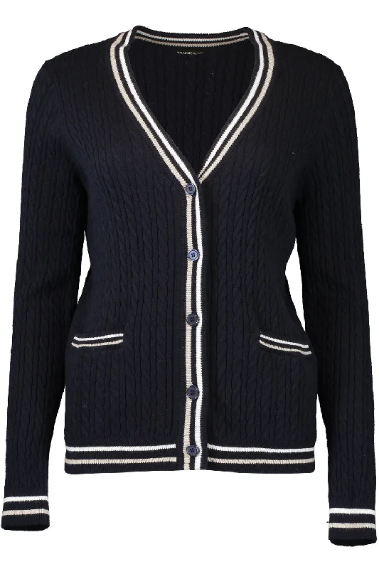 Reduced Rates Cable Cardigan - Navy Combo