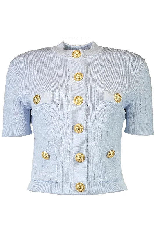Major Deal Short Sleeve Four Pocket Button Cardigan