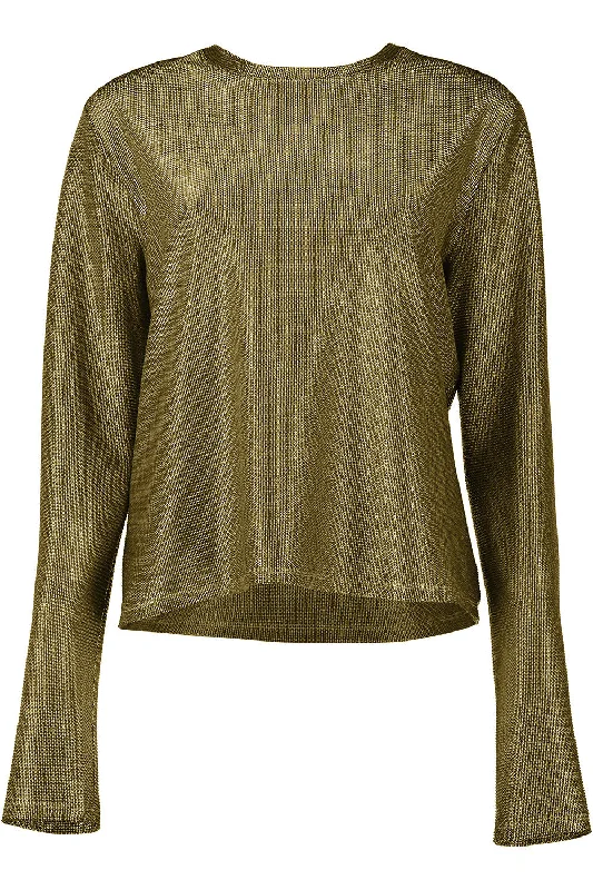 Massive Deal Long Sleeve Tee - Gold Mesh