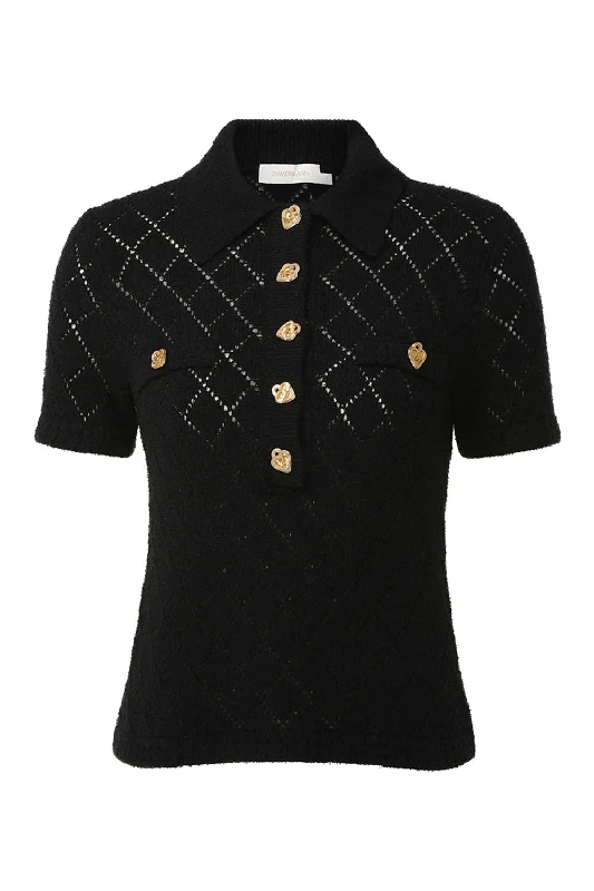Weekend Savings Bonanza Crush Polo Top - Black
