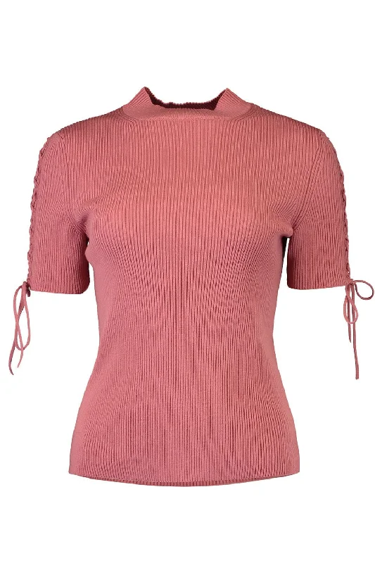 Value Deals Tie Detail Ribbed Jumper