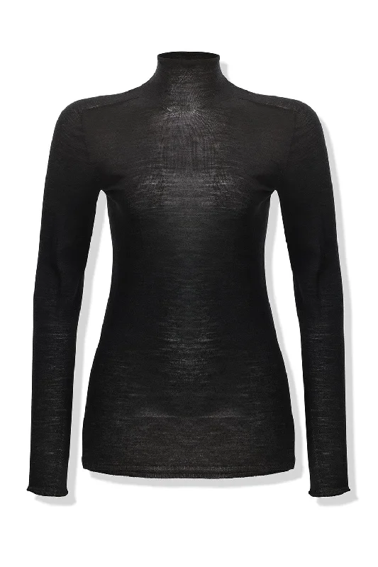 Weekend Offers That Thrill Sheer Long Sleeve Turtleneck