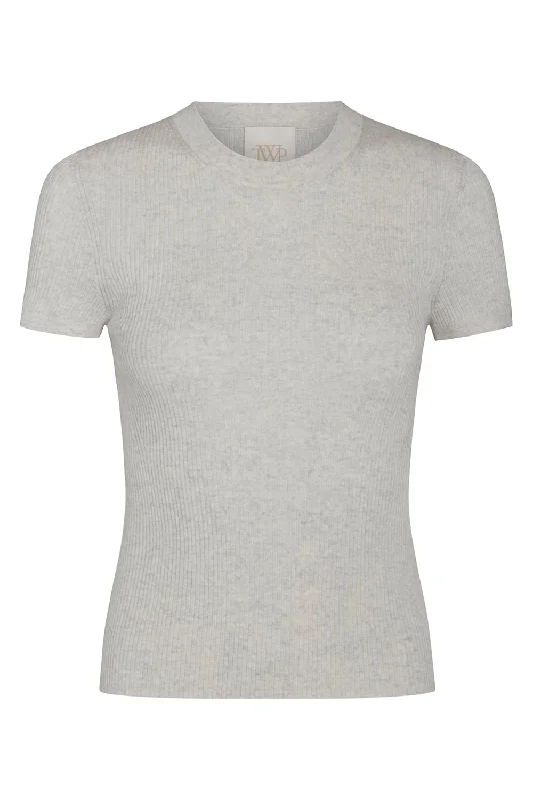 Your Weekend, Your Savings Tease Tee - White Heather Grey