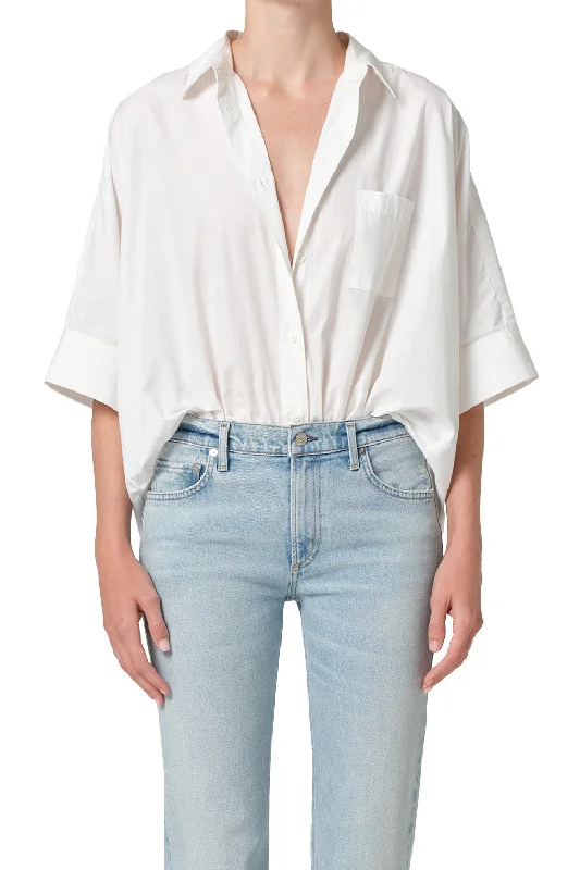Best Choice Claire Origami Shirt - Optic White