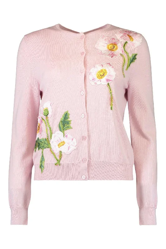 Top Pick Painted Poppies Embroidered Cardigan