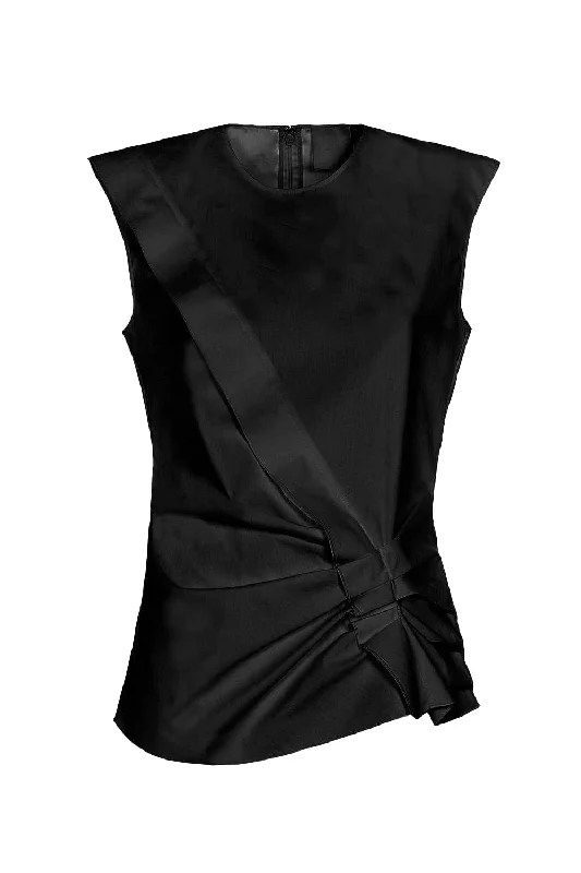 Sale Event Sleeveless Gathered Top - Black