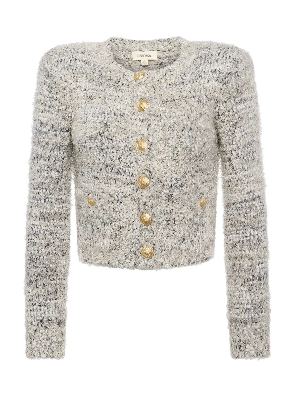 Weekend Deals That Wow Una Cardigan - Black Gold Ivory Multi