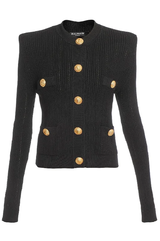 Take Advantage Cropped Button Cardigan