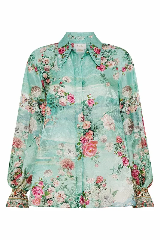 Weekend Discounts Worth Grabbing Curved Collar Blouse
