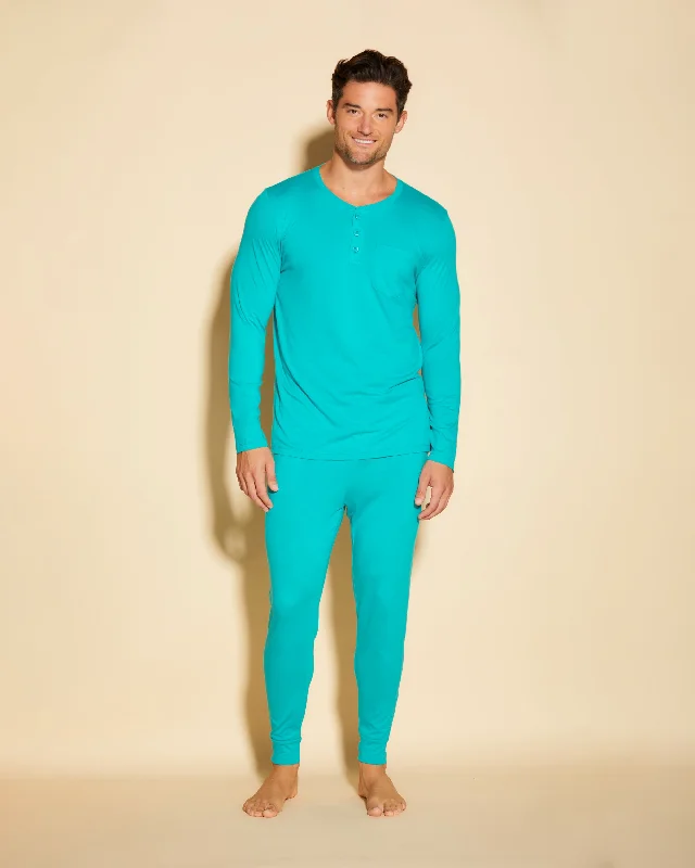 Weekend Deals That Thrill Conjunto De Pijama Para Hombre Con Camiseta Henley Y Pantalones Joggers Weekend Deals That Thrill Conjunto De Pijama Para Hombre Con Camiseta Henley Y Pantalones Joggers