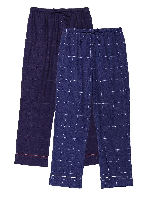 Weekend Discounts to Celebrate Men's 100% Cotton Flannel Lounge Pants - 2 Pack