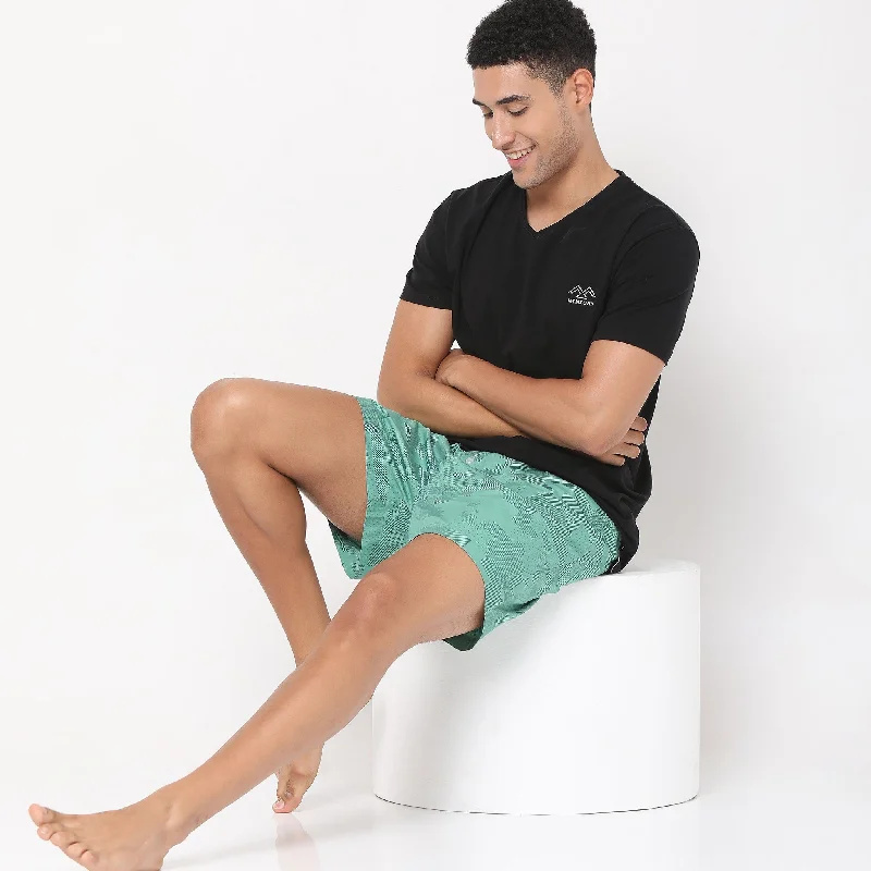 Weekend Specials to Celebrate Relaxed Fit Printed Mid Rise Shorts