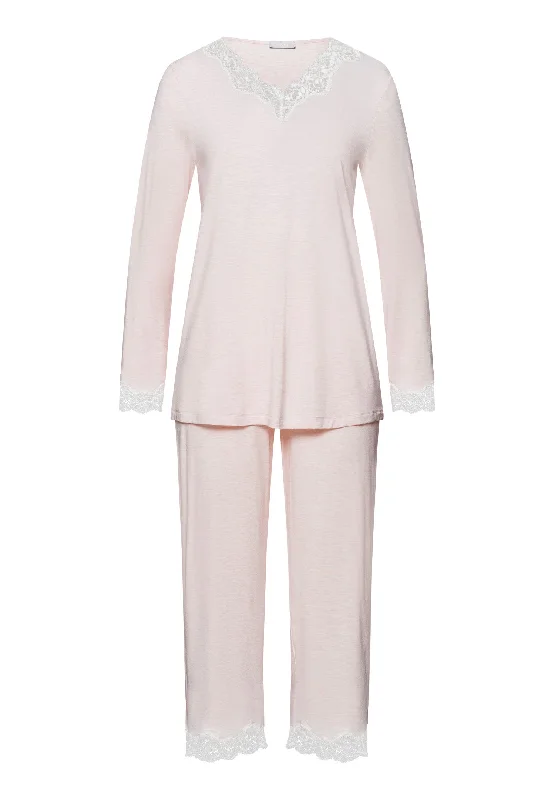 Weekend Savings Spectacular Natural Elegance Long Sleeve Pajama Set | Rose Melange 74833-2899