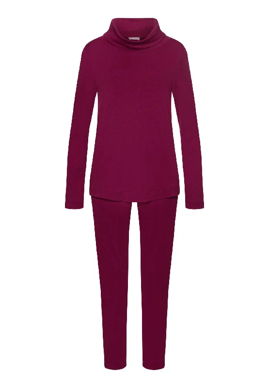 Fantastic Savings Agatha Cotton Turtleneck Pajama Set | Deep Poppy 74865-2405