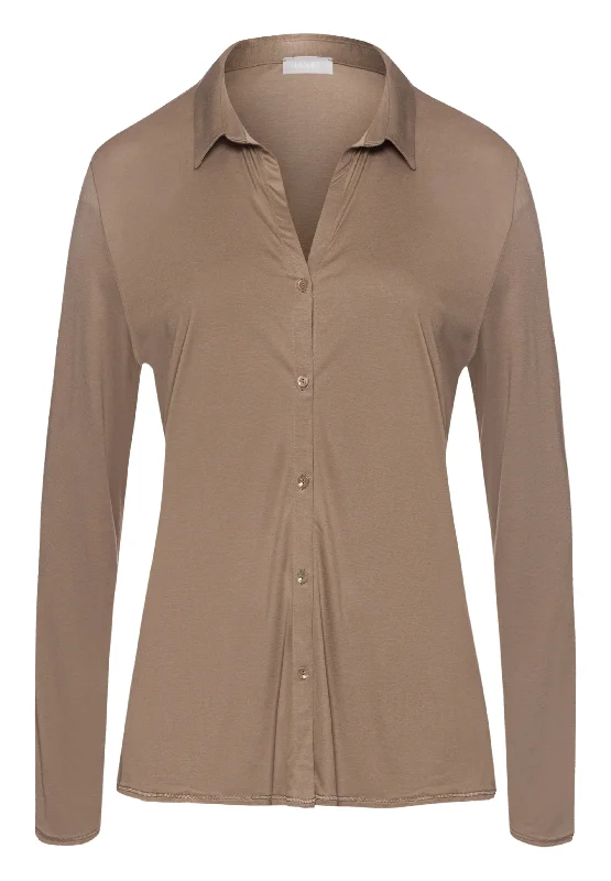 Now Available Grand Central Silk Blend Shirt | Taupe 77305-2847