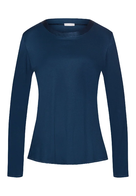 Mega Sale Grand Central Silk Trim Relaxed Top | Mystic Blue 77381-1652