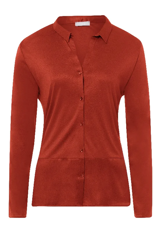 Price Slash Grand Central Button Front Shirt | Blood Orange 77402-1458